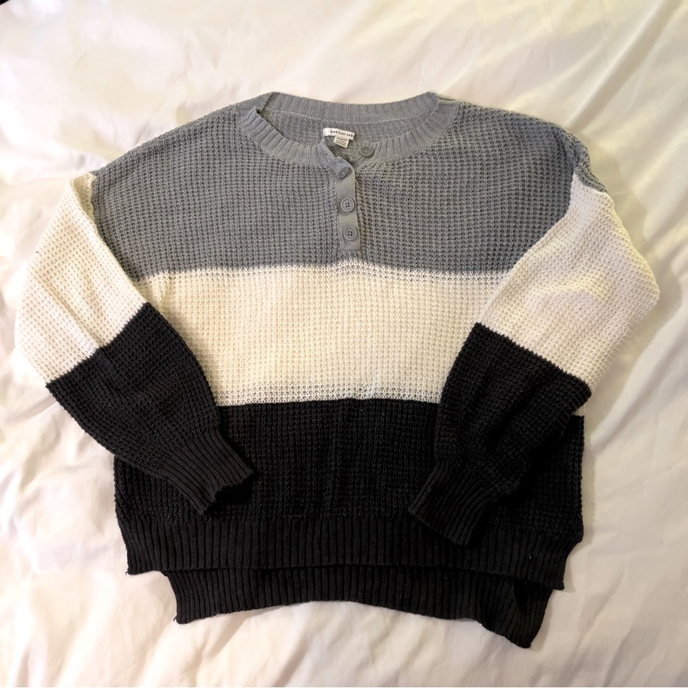 Women’s American Eagle Light Knit Colorblock Sweater